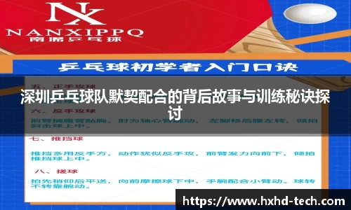 深圳乒乓球队默契配合的背后故事与训练秘诀探讨